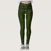 Chartreuse Groene Mandala met gedurfde symmetrie Leggings (Voorkant)