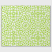 Chartreuse Groene Mandala Patroon Cadeaupapier (Vlak)
