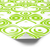 Chartreuse Groene Mandala Patroon Perfect Poster (Hoek)