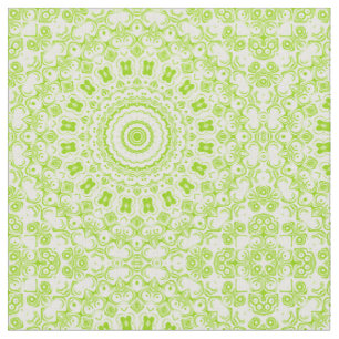 Chartreuse Groene Mandala Patroon Stof