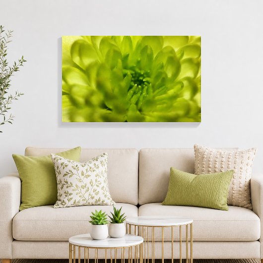 Chartreuse Groene Moeder Omwikkelde Canvas Afdruk