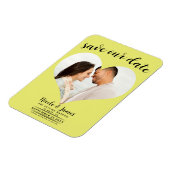 Chartreuse Hart Foto Bruiloft Save the Date Magneet (Linkerzijde)