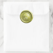 Chartreuse Kaars Wax Seal Drip Sweet 16 Bruiloft Ronde Sticker (Tas)