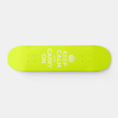 Chartreuse Kalm houden en doorgaan Persoonlijk Skateboard (Horizontaal)