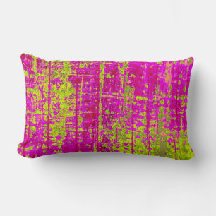 Chartreuse Kiss Pink en Green Abstract Kussen