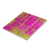 Chartreuse Kiss Pink en Green Abstract Tegeltje (Zijkant)