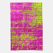 Chartreuse Kiss Pink en Green Abstract Theedoek (Verticaal)