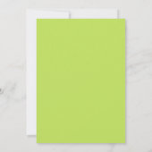 Chartreuse Kobalt Krans Bruiloft Kaart (Achterkant)