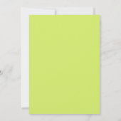 Chartreuse Kobalt Roze Bruiloft Kaart (Achterkant)
