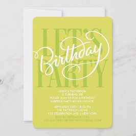 CHARTREUSE LET'S BIRTHDAY PARTY | UITNODIGING