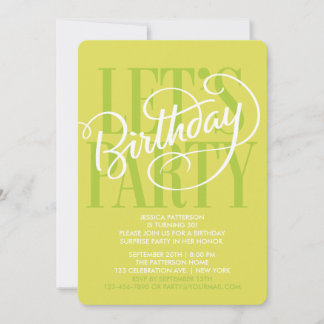 CHARTREUSE LET'S BIRTHDAY PARTY | UITNODIGING