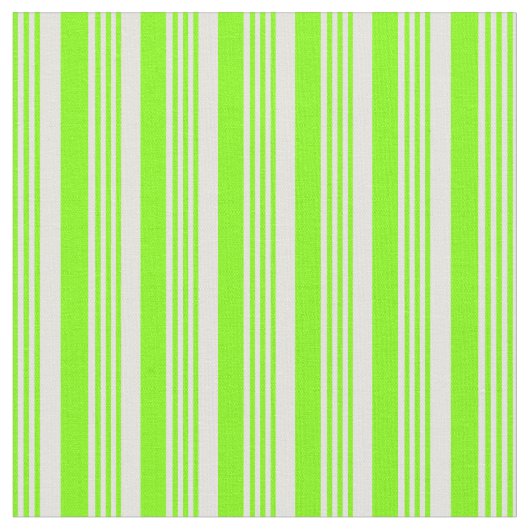 Chartreuse & Light Cyan Colour Stripes Stof (Close Up)