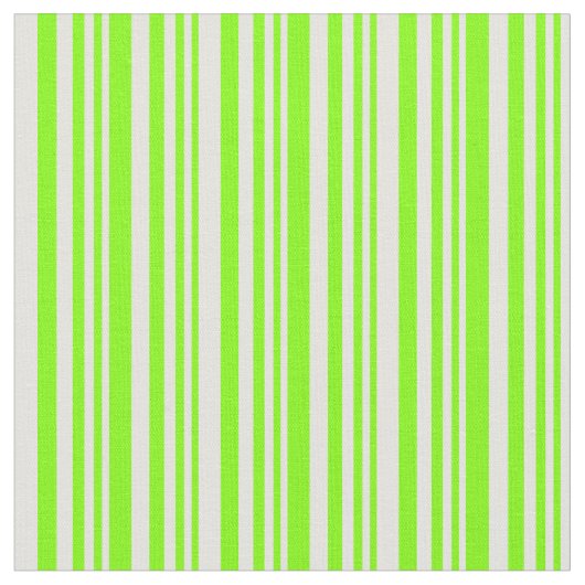 Chartreuse & Light Cyan Striped Patroon Stof (Close Up)