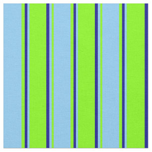 Chartreuse, Light Sky Blue en Dark Blue gekleurd Stof