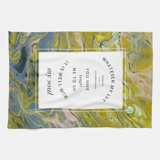 Chartreuse Marble Christelijk Hymn Kitchen Towel Theedoek (Horizontaal)