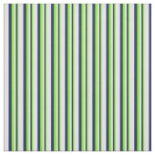 Chartreuse, Midnight Blue & Light Cyan Stripes Stof (Swatch)
