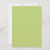 Chartreuse Navy Blossom Bruiloft Kaart (Achterkant)