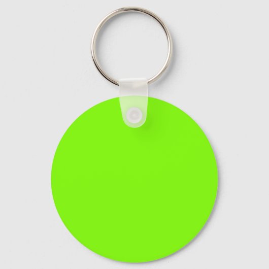 Chartreuse (Neon Green) 7FFF00 Kleur - Naam Optie Sleutelhanger (Voorkant)