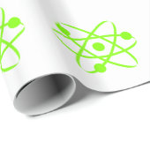 Chartreuse, Neon Green Atom Cadeaupapier (Rol Hoek)