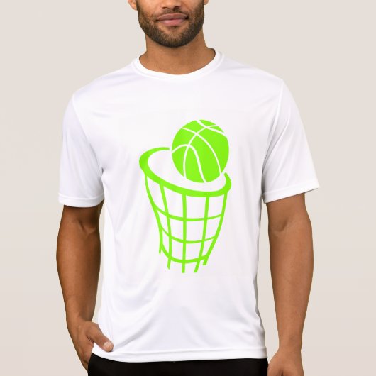 Chartreuse, Neon Green Basketball T-shirt (Voorkant)