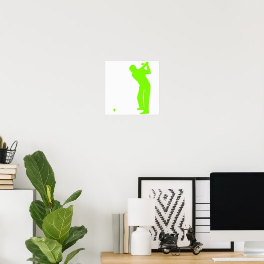 Chartreuse, Neon Green Golf Poster (Thuiskantoor)