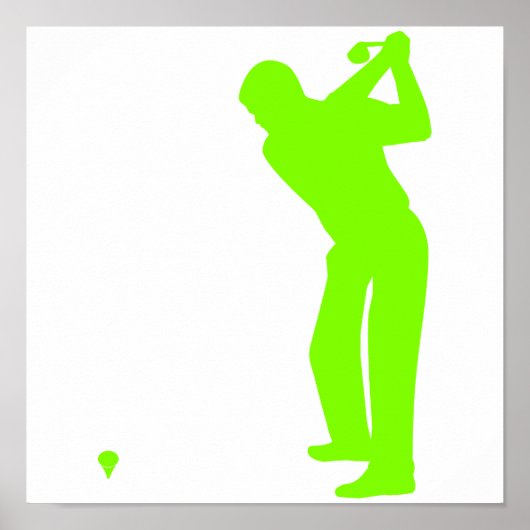 Chartreuse, Neon Green Golf Poster (Voorkant)