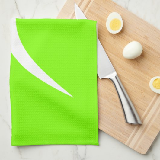 Chartreuse, Neon Green Hardlopen Theedoek (Quarter Fold)