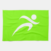 Chartreuse, Neon Green Hardlopen Theedoek (Horizontaal)