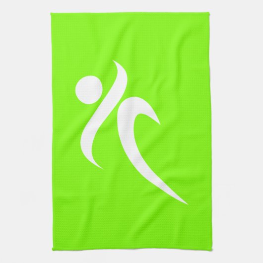 Chartreuse, Neon Green Hardlopen Theedoek (Verticaal)