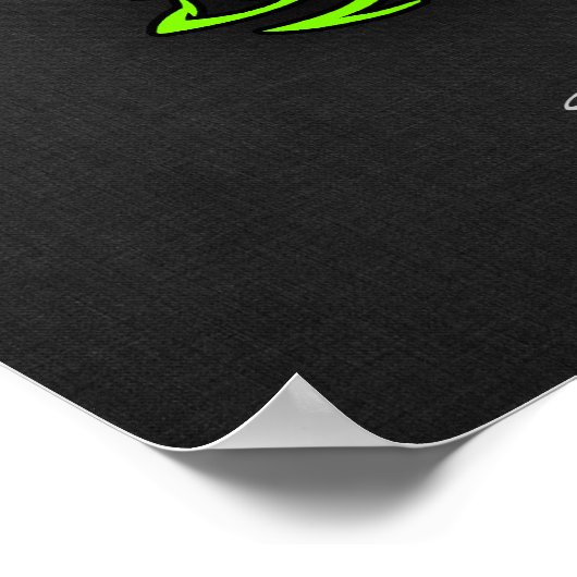 Chartreuse, Neon Green Libra Poster (Hoek)