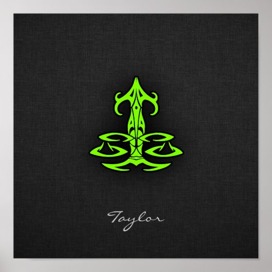 Chartreuse, Neon Green Libra Poster (Voorkant)