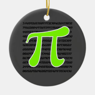 Chartreuse, Neon Green Pi-symbool Keramisch Ornament