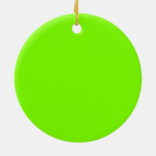 Chartreuse, Neon Green Pi symbool Keramisch Ornament (Achterkant)