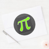 Chartreuse, Neon Green Pi symbool Ronde Sticker (Envelop)