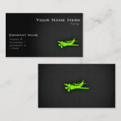 Chartreuse, Neon Green Plane Visitekaartje (Voorkant / Achterkant)