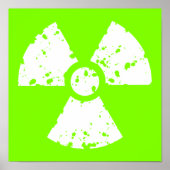 Chartreuse, Neon Green Radioactive Symbool Poster (Voorkant)