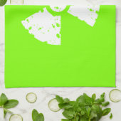 Chartreuse, Neon Green Radioactive Symbool Theedoek (Gevouwen)