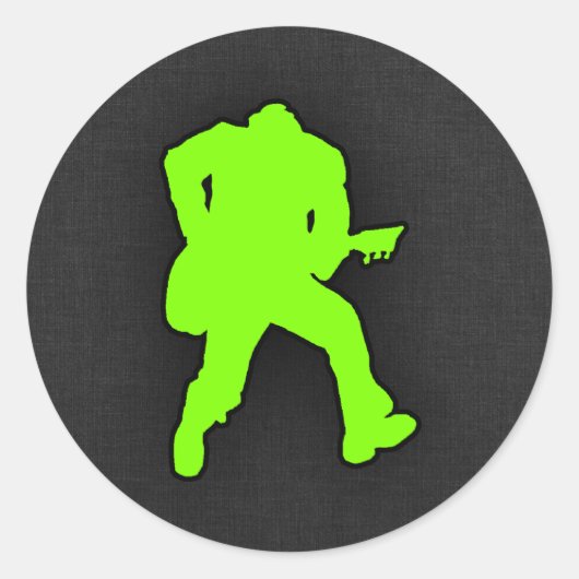 Chartreuse, Neon Green Rocker Ronde Sticker (Voorkant)