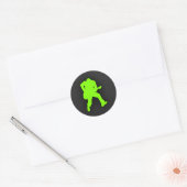 Chartreuse, Neon Green Rocker Ronde Sticker (Envelop)