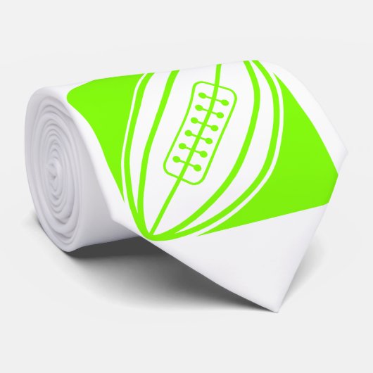 Chartreuse, Neon Green Rugby Stropdas (Opgerold)