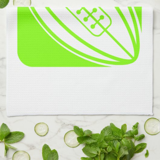 Chartreuse, Neon Green Rugby Theedoek (Gevouwen)