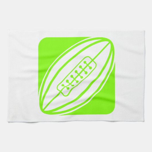 Chartreuse, Neon Green Rugby Theedoek (Horizontaal)