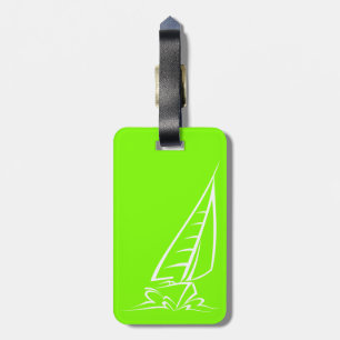 Chartreuse, Neon Green Sailing Bagagelabel