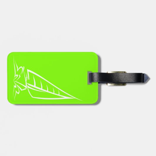 Chartreuse, Neon Green Sailing Bagagelabel (Achterkant horizontaal)