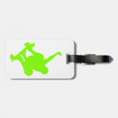 Chartreuse, Neon Green Skater Bagagelabel (Achterkant horizontaal)