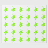 Chartreuse, Neon Green Skater Cadeaupapier (Vlak)