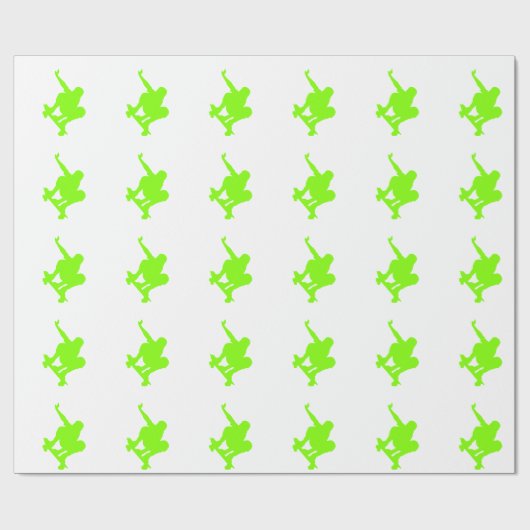 Chartreuse, Neon Green Skater Cadeaupapier (Vlak)