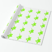 Chartreuse, Neon Green Skater Cadeaupapier (Uitgerold)