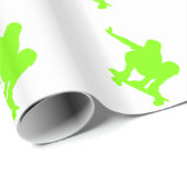 Chartreuse, Neon Green Skater Cadeaupapier (Rol Hoek)