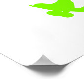 Chartreuse, Neon Green Skater Poster (Hoek)